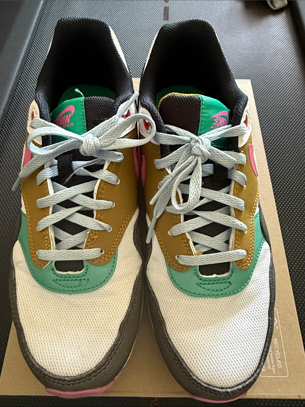 Nike air max Multicolor Sneakers - Green, Mustard, Pink, Gray, White